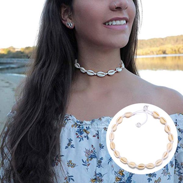 

natural shell necklace european and american creative retro simple shell pearl necklace jewelry wholesale, Silver