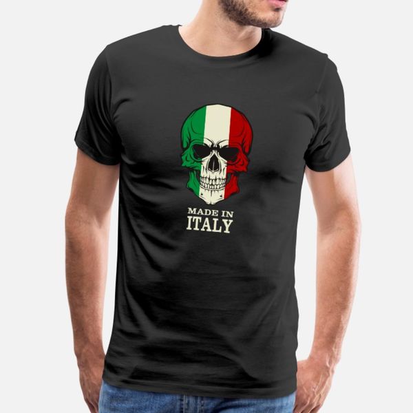 

made in italy skull flag t shirt men print short sleeve s-xxxl male crazy basic summer formal shirt