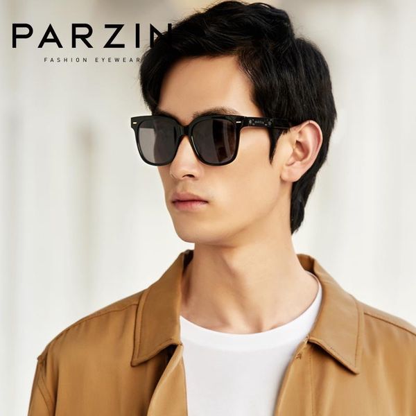 

parzin polarized men sunglasses classic retro sunglasses for women rectangle driving glasses new 92023, White;black