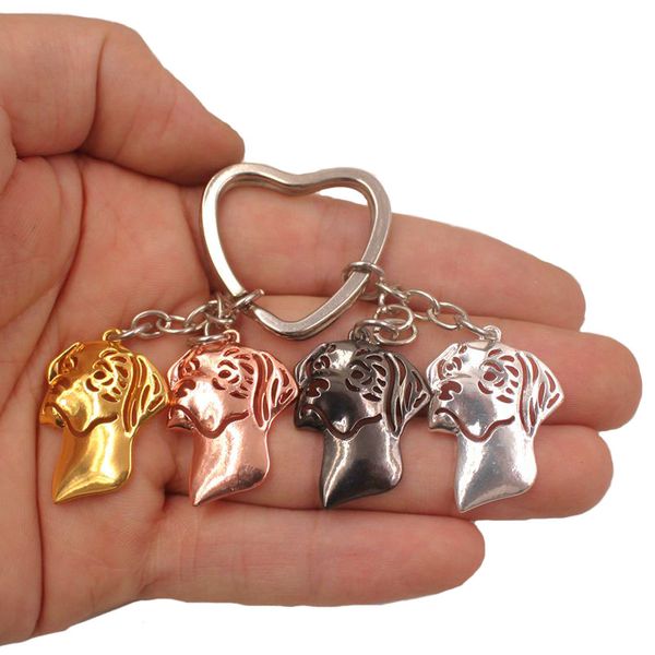 

2020 english pointer dog animal cute gold silver plated keychain for bag car women men girls boys k171