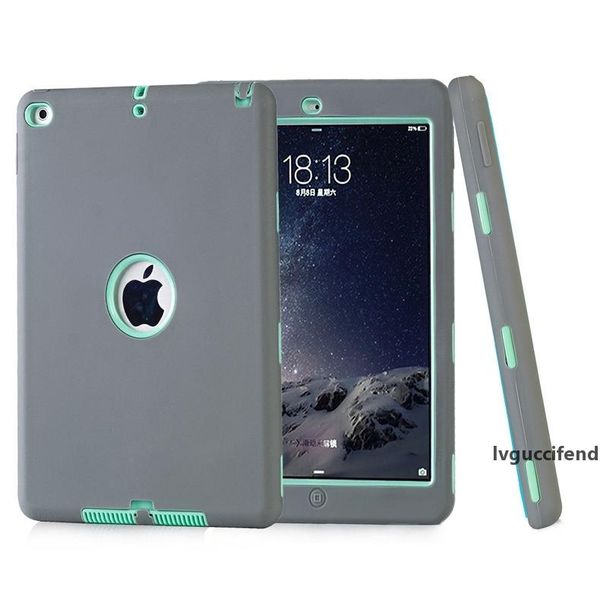

defender shockproof robot case military extreme heavy duty silicone cover for ipad pro 9.7 3 4 5 air 2 2017 2018 mini