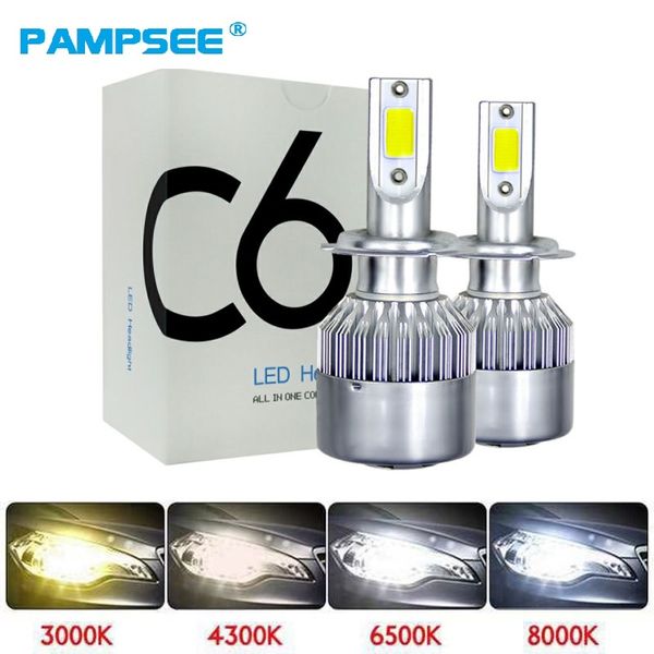 

super bright car headlights h7 led h4 led h1 h8 h11 9005 4 9006 auto bulb 72w 7600lm automobiles headlamp 6000k 4300k 8000k