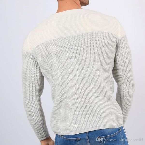 

mens loose crew neck kniter fashion mens designer sweater casual long sleeve pullover autumn sweater luxury, White;black