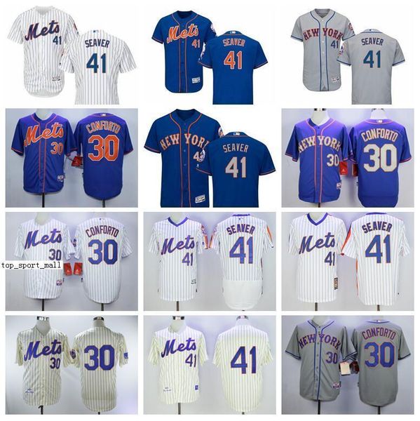

men vintage baseball 30 ryder ryan jerseys 1969 1983 1985 1986 retire 41 tom seaver pullover cool base pinstripe flexbase all stitched, Blue;black