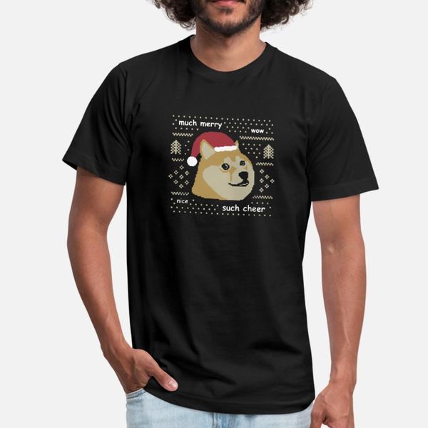

doge christmas t shirt men character tee shirt euro size s-3xl sunlight funny spring autumn slim shirt
