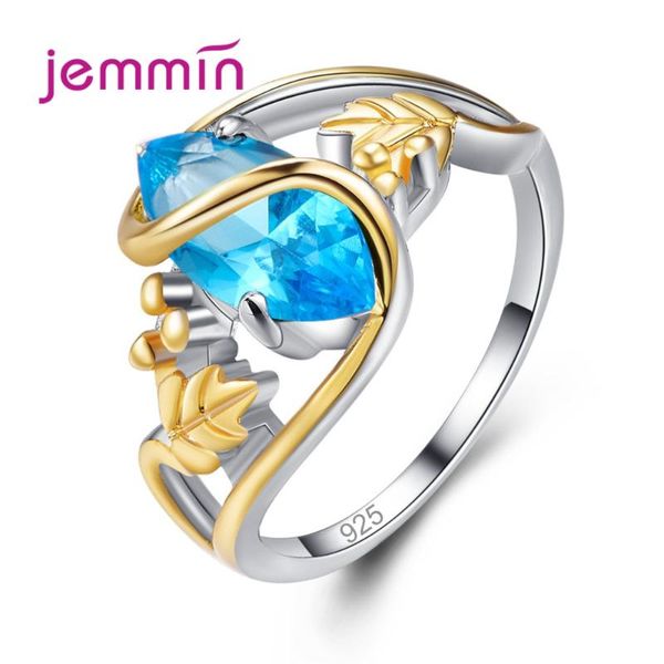 

new fashion 925 sterling silver jewelry rings for women pave shiny cubic zirconia pave + grade cubic zirconia wed, Golden;silver