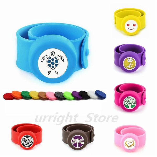 

turtle dragonfly cat dog pets kids gift repellent diffuser bracelet steel 25mm magnet essential oil diffuser locket bangle 10pad, Golden;silver