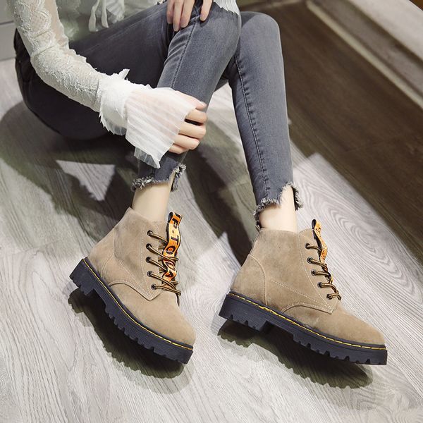 

boots women new 2020 women's shoes autumn luxury designer booties ladies round toe low heels booties rubber fashion mid, Black