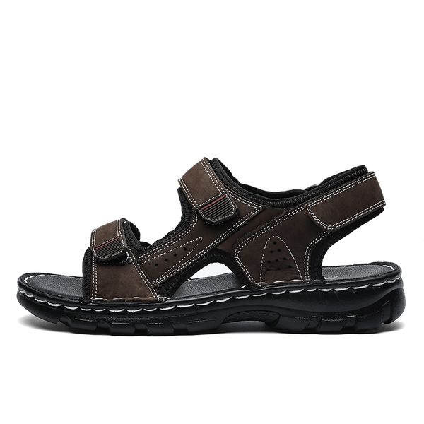 

sandals leather slip outdoor sandles sandalhas wooden male slide roman summer gladiator sneaker massage shoes 2021 on 39 rubber men s, Black