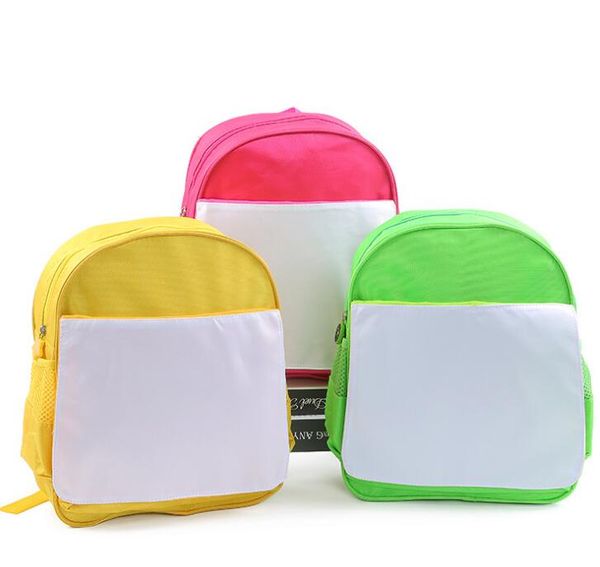 

new arrival fashion sublimation diy blank children kids schoolbag kindergarten book bag transfer printing