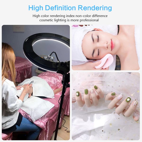 

18inch/45cm led ring light pgraphy selfie ring lamp for youtube p studio video light with tripod for phone