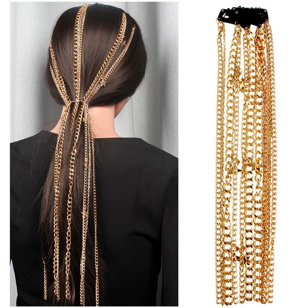 20 Zoll langes Haarverlängerungszubehör für Mädchen und Styling-Tools Aluminium Vedding Braut-Haarkette Scrunchie