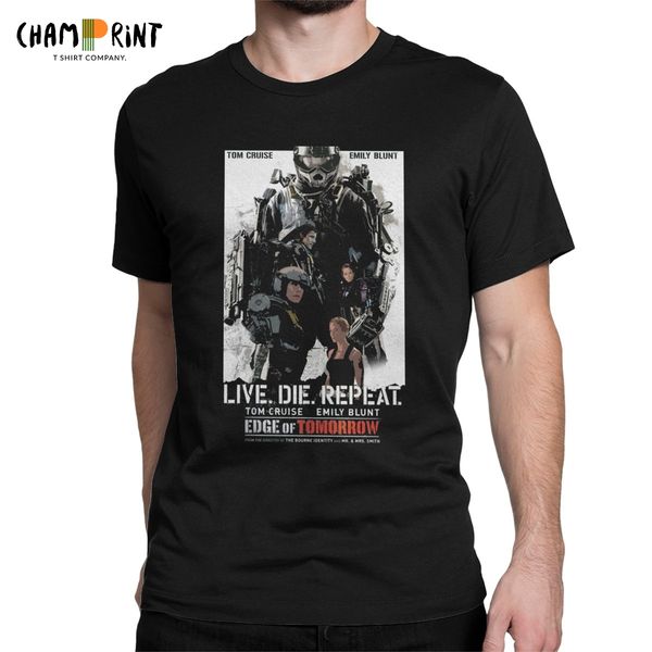 

мужская edge of tomorrow плакат футболка tom movie 100% хлопок топы отдых с коротким рукавом o шеи футболку идея подарка футболки