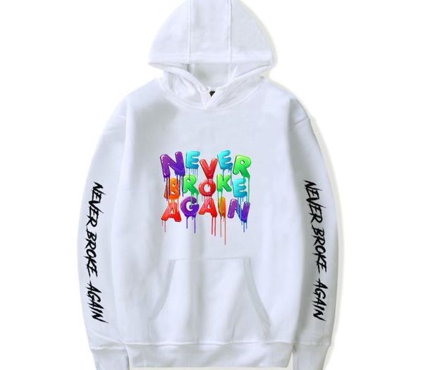 

never broke again hoodie men women sweatshirtharajuku youngboy cotton oversize sweatshirts printed streetwear white plus size, Black
