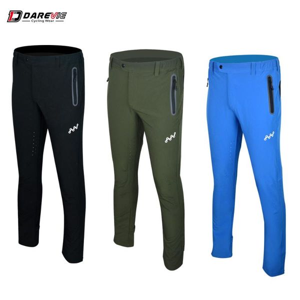 

darevie mtb cycling long pants with oocket cycling mtb pants breathable mountain bike long bicycling without pad, Black;blue