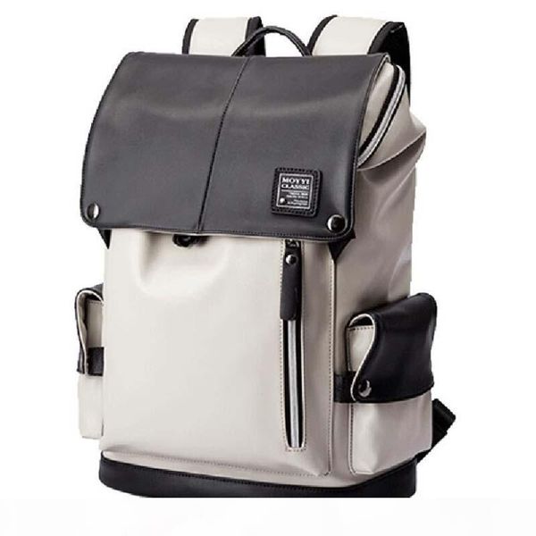 

new fashion mens backpack women double shoulder bag outdoor traveling bags pu leather schoolbags for men students backpacks ing