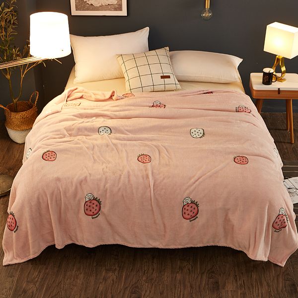 

blankets winter fuzzy flannel blanket fluffy warm soft sofa cover bedspread printing coral fleece plush for beds dropship jy