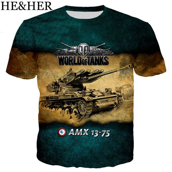 

game world of tanks anime 3d print shirts horror hippie horror men clothing