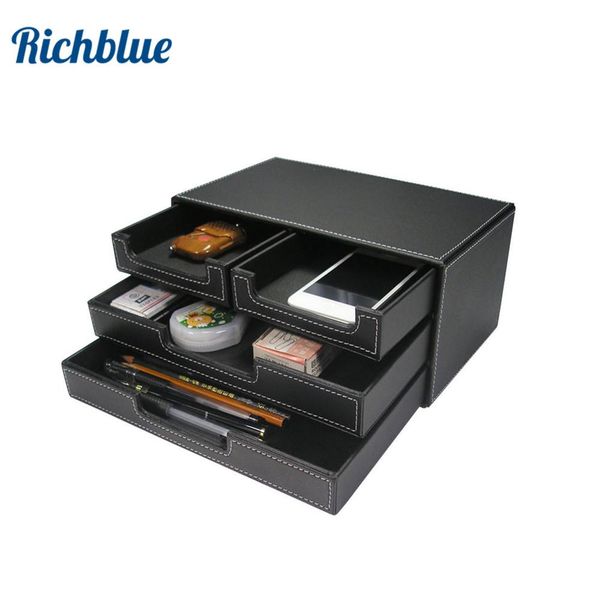

канцелярские товары функциональный органайзер искусственное desktop box мульти organizer стол черный слой хранения sundries 3 box кожа тумбы