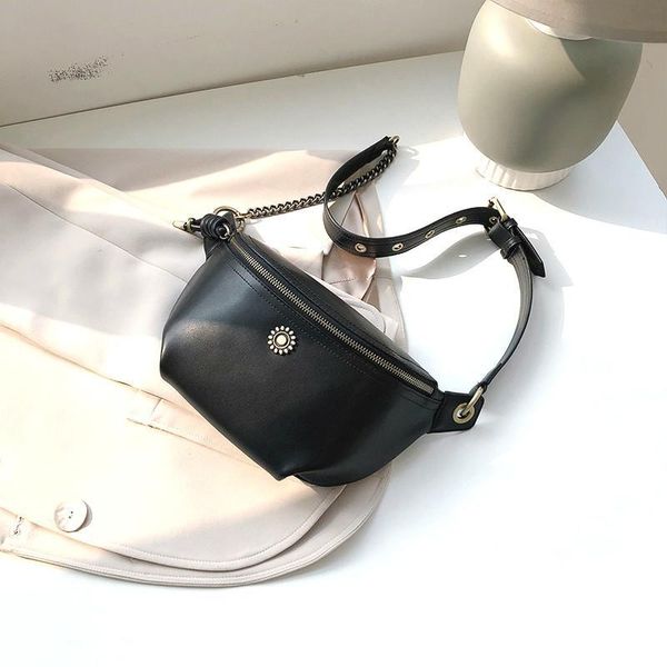 

H106 Nalandu Fashion messenger bag leather 2020 new chest bag trend Korean women's leather shoulder bag women's fashion pockets