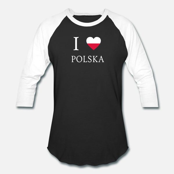 

i love polkska polen poland t shirt men create cotton euro size s-3xl costume fit casual spring autumn standard shirt