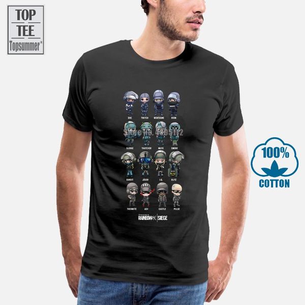 

sport tom clancy's rainbow six siege men's t shirts tee plus size s 3xl shirt summer short sleeve men t shirts male tshirts cmt