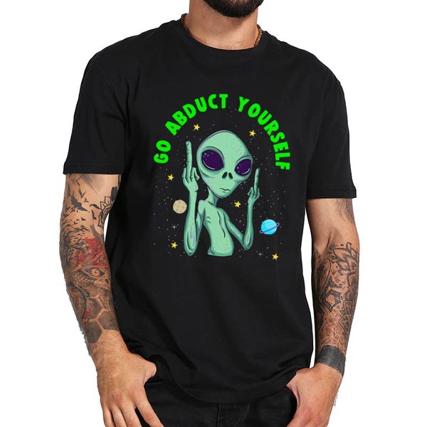 

alien t shirt go about yourself tshirt 100% cotton cartoon eu size fashion pattern space ufo tshirt basic tee