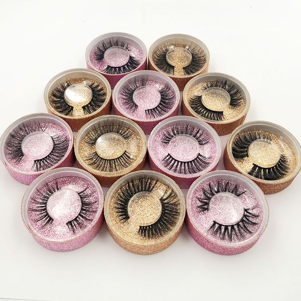 

false eyelashes mink lashes 3d handmade natural curl soft make up lash square packing box diy
