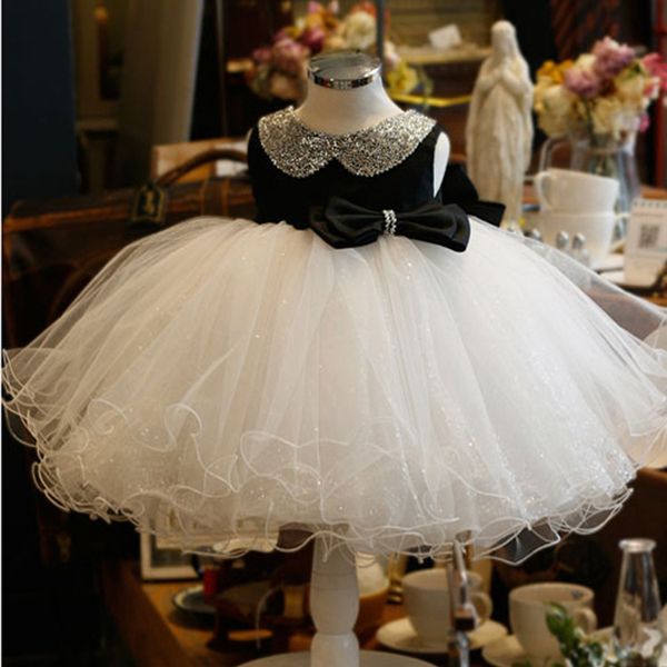 

infant baby clothes lace beads bow newborn baptism dress for baby girls party christening dresses 1 year birthday infant outfits, Red;yellow