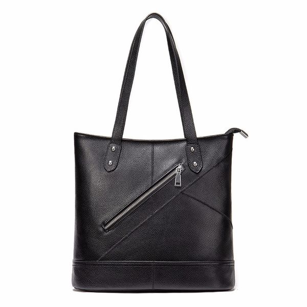 

new simple large capacity tote handbag travel retro cowhide bags fashion genuine leather bag