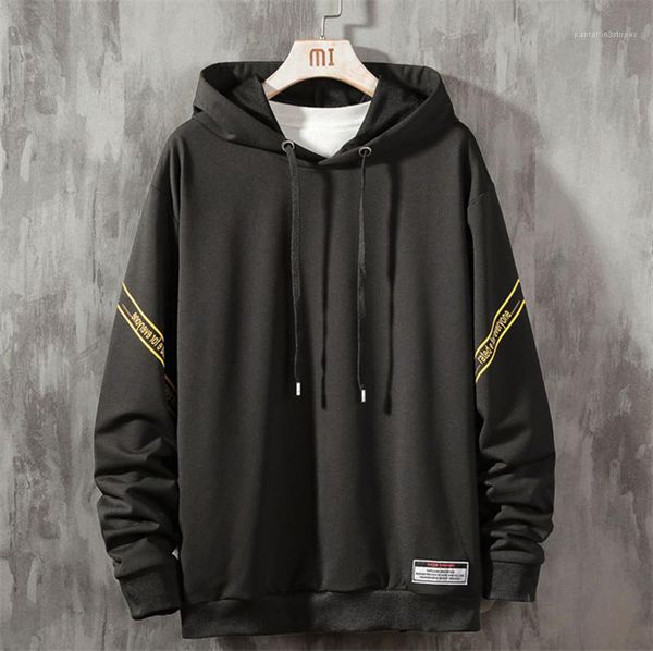 

clothes autumn male designer hoodie letter printed long sleeve o neck korea style sweatshirt fashion mens, Black