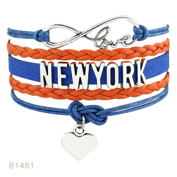 

new york illinois georgia kentucky tennessee north carolina florida michigan minnesota texas ohio state mens bracelets for women, Golden;silver