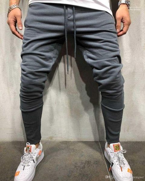 

мода осень стиль женщины одежда повседневная одежда mens casual конструктор карандаш брюки solid color кулиской сгущает, Black