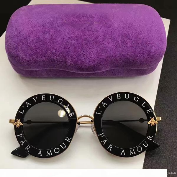 

inspired 0113s black gold metal round sunglasses 0113 s 44mm fashion brand sunglass with hard box, White;black