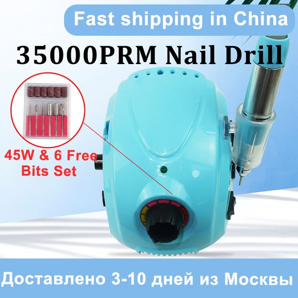 

45w electric nail drill machine 35000rpm pro manicure cutters apparatus for manicure pedicure nail file tools router