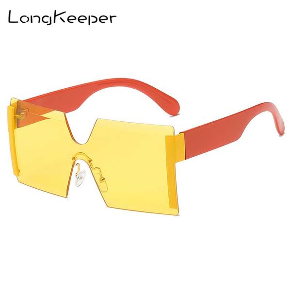 

longkeeper стимпанк площади солнцезащитные очки vintage shades rimless крупногабаритные солнцезащитные очки женщины конструктор очки uv400, White;black