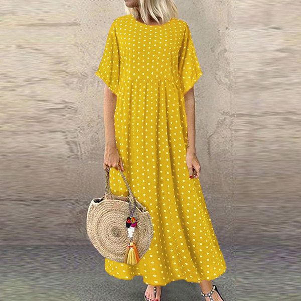 

women long maxi dresses polka dot large loose fake two-piece cotton linen dress summer new plus size sundress female cloth, Black;gray