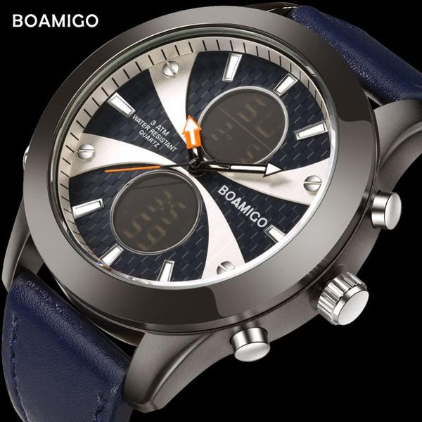 

men sports watches boamigo brand men quartz watches fashion led digital wristwatches for relogio masculino male clock, Slivery;brown