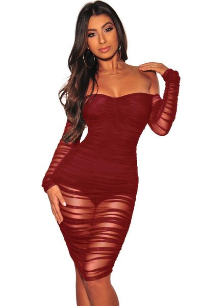 

fashion women dress summer and european trends explosive gauze leak shoulder dresses size026, Black;gray