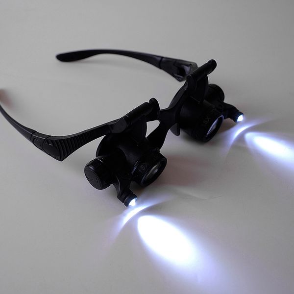 

new glasses-type head-mounted magnifier binoculars 10x 15x 20x 25x for repairing clocks reading provexyz