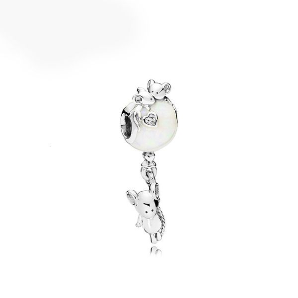 

cute mouse pendant charms adapting pandora bracelet diy crystal bead jewelry pendant bangle for women gift, Bronze;silver