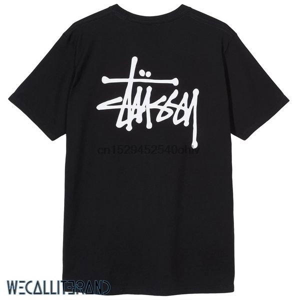 

sport stus&sy 19fw basic classic logo print couple short sleeve t-shirt