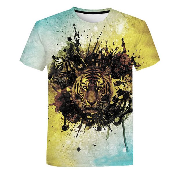 

tiger 3d wolf male 3d print shirts aesthetic anime oversized men clothing