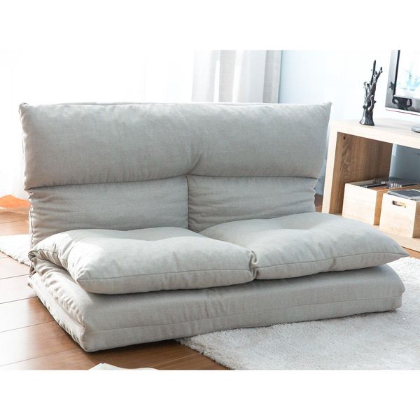 

fabric folding chaise lounge floor sofa(gray) pp036318aaa