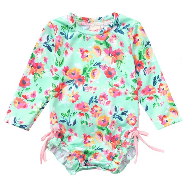 

baby kids swimsuit swimwear children bikini beachwear summer toddler floral swimming suit beach wear seaside water costume, Black