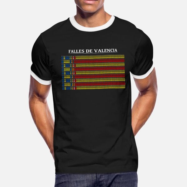 

falles valencia firecracker flag t shirt men printed cotton euro size s-3xl novelty anti-wrinkle basic summer formal shirt