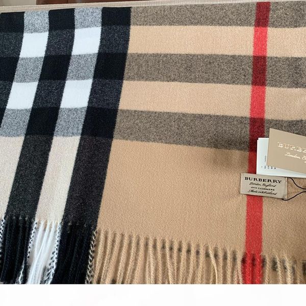 

with box & bag 200*70cm mens womens luxury designer scarfs shawls 2019 winter fashion high end classic check cashmere scarf blanket scarves, Blue;gray