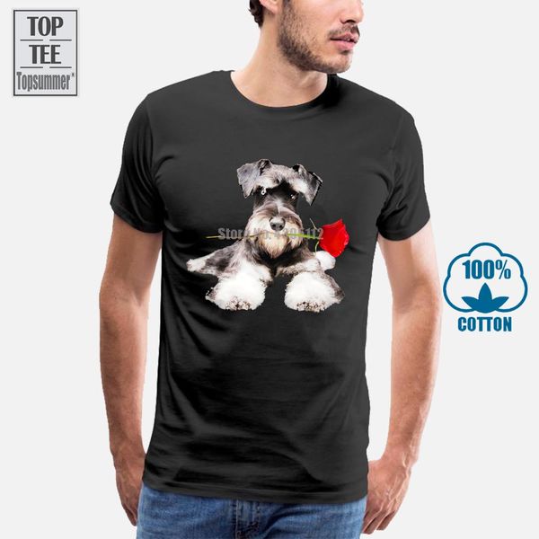 

schnauzer and rose popular tagless tee t shirt