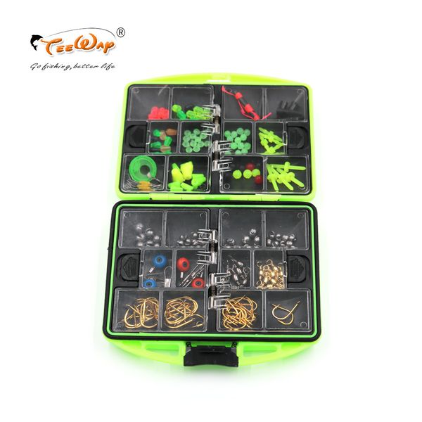 

fishing compartments fishing tackle box full loaded hook spoon sinker water-resistant swivels fishing tackle accessories