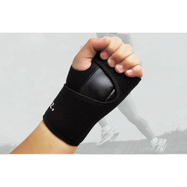 

wrist support outdoor detachable steel splint sprain sports brace protector braces supports arrival, Black;red